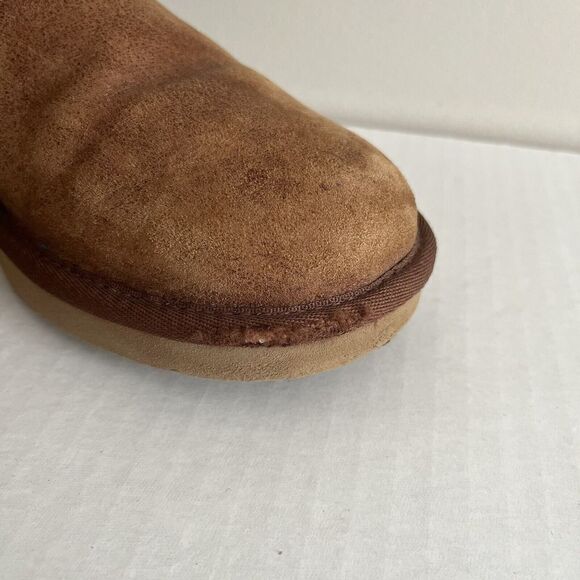 UGG Becket waterproof fur Boots size 6 Fur lined Shearling Boots leather - Picture 5 of 15